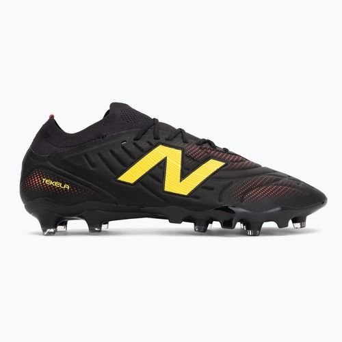 Buty piłkarskie New Balance Tekela Pro Low V5 FG black 100/punch yellow/fire cracker