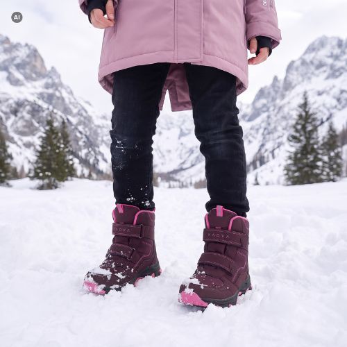 Śniegowce dziecięce KADVA Snowey Mid WP różowy