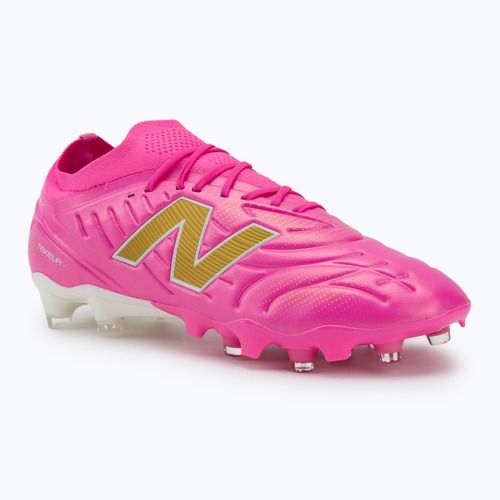 Buty piłkarskie New Balance Tekela Pro Low V5 FG pink heat/metallic gold/pink satin