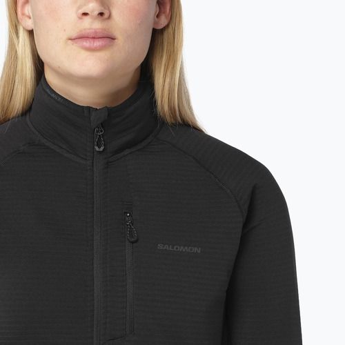 Bluza polarowa damska Salomon Lightwarm Full Zip deep black
