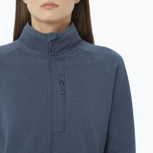 Bluza polarowa damska Salomon Lightwarm Full Zip blue nights