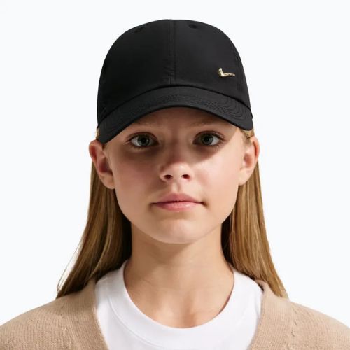 Czapka z daszkiem dziecięca Nike Dri-FIT Club black/flt gold