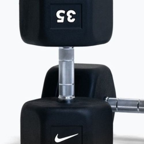 Hantel ogumowany Nike Strength Hex Dumbbell 35 kg black/white