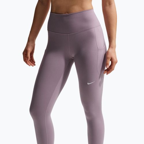 Legginsy treningowe damskie Nike One High-Waisted 7/8 light violet ore/white