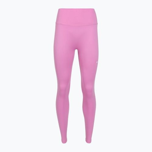 Legginsy treningowe damskie Nike One High-Waisted 7/8 light magenta/white