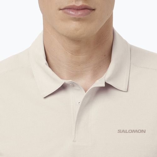 Koszulka polo męska Salomon Trackline Polo silver cloud
