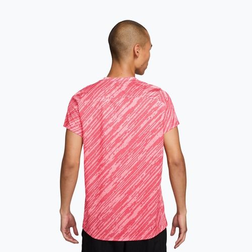 Koszulka tenisowa męska Nike Court Dri-Fit Victory Print pink foam/black