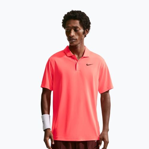 Koszulka tenisowa męska Nike Court Dri-Fit Polo Solid hot lava/black