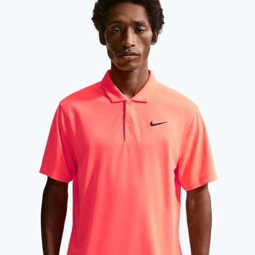 Koszulka tenisowa męska Nike Court Dri-Fit Polo Solid hot lava/black