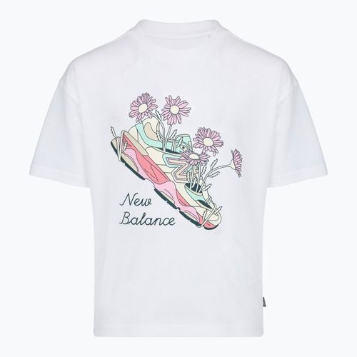 Komplet dziecięcy New Balance Floral Shoe Graphic Tee and Legging nb bright white