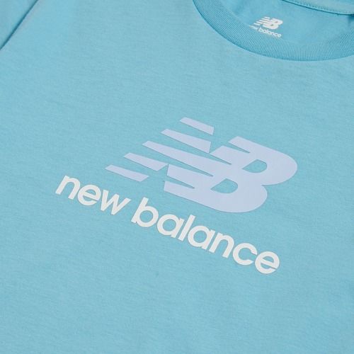 Koszulka dziecięca New Balance Jersey Stacked Logo Tee taffy blue