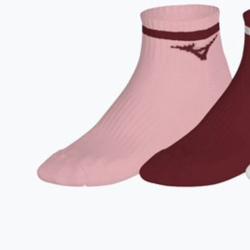 Skarpety Mizuno Training Mid With Line 3 pary pinkesque/lava falls/white