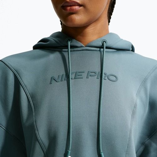 Bluza treningowa damska Nike Pro Therma-Fit Hoodie mineral slate/white