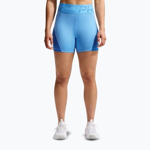 Spodenki damskie Nike Pro Sculpt High Waisted 5" Biker university blue/light photo blue/white