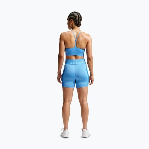 Spodenki damskie Nike Pro Sculpt High Waisted 5" Biker university blue/light photo blue/white