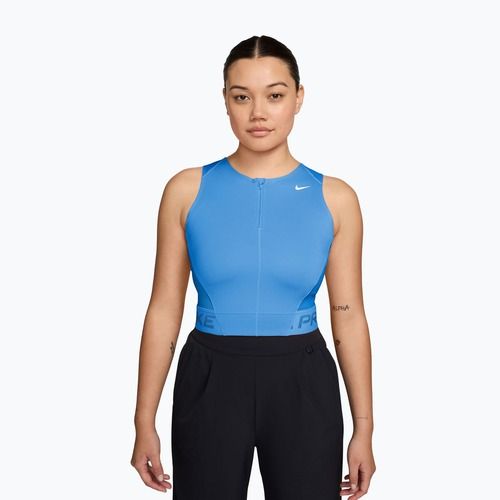 Koszulka treningowa damska Nike Pro Dri-Fit university blue/light photo blue/white