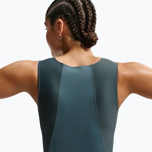 Koszulka treningowa damska Nike Pro Dri-Fit mineral slate/faded spruce/white