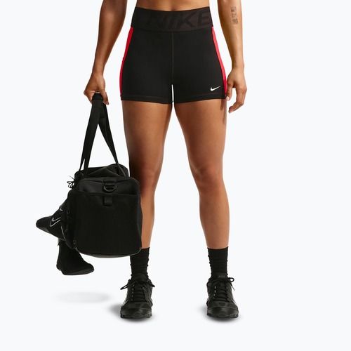Spodenki treningowe damskie Nike Pro Sculpt Dri-Fit High-Waisted Biker 5" black/light crimson/white
