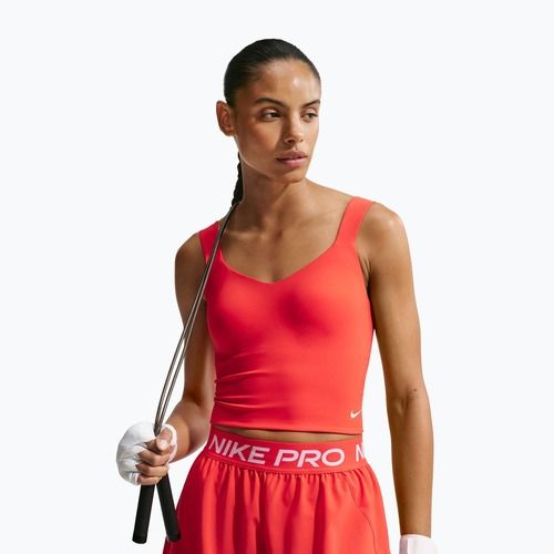 Koszulka treningowa damska Nike Pro Sculpt Medium Support Padded Tank light crimson/white