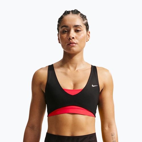 Biustonosz treningowy Nike Pro Sculpt Medium Support black/light crimson/white