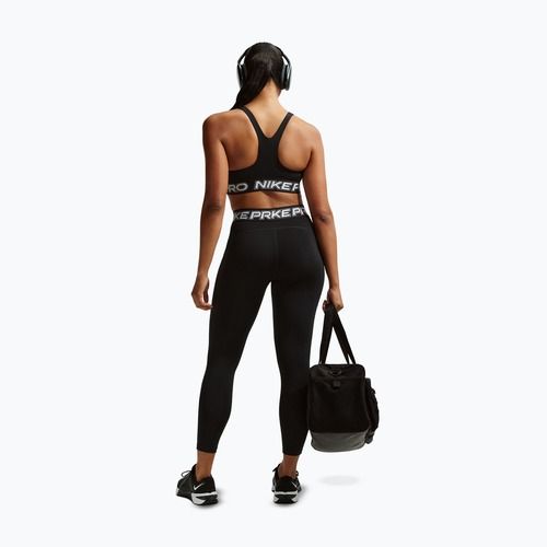 Biustonosz treningowy Nike Pro Light Support Non Padded black/white/metallic silver