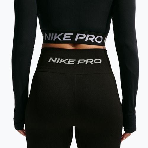 Spodenki treningowe damskie Nike Pro Seamless High Waisted Biker 5" black/white