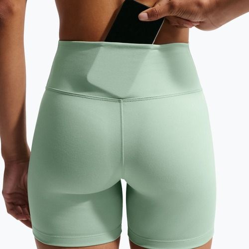 Spodenki damskie Nike One High-Waisted Biker 5" steam/white