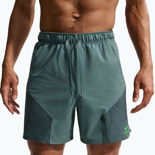 Spodenki męskie Nike Pro Training Dri-Fit 6" mineral slate/faded spruce/green strike