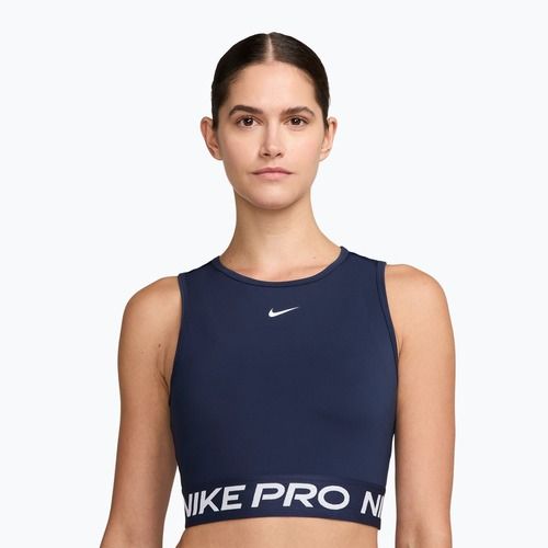 Top treningowy damski Nike Pro Dri-Fit midnight navy/white