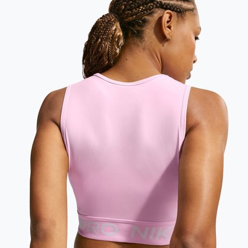 Top treningowy damski Nike Pro Dri-Fit pink foam/white