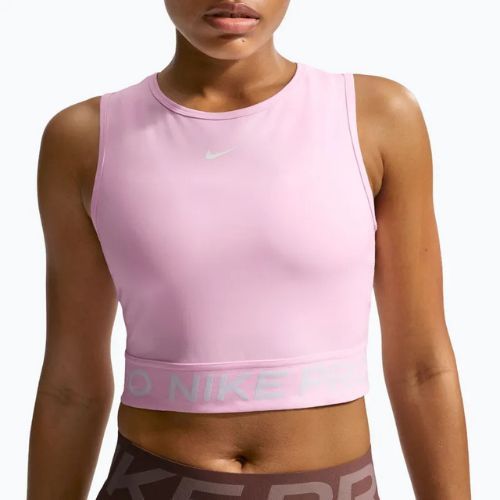 Top treningowy damski Nike Pro Dri-Fit pink foam/white