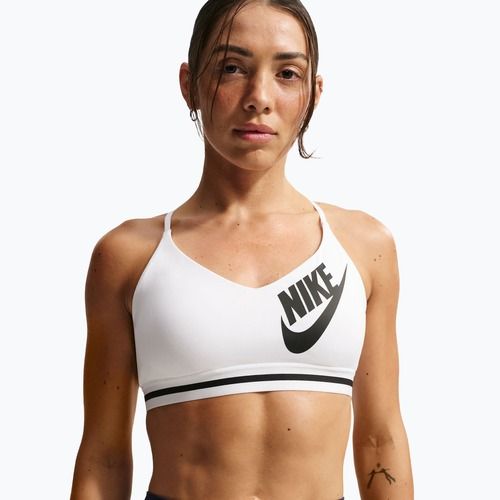 Biustonosz treningowy Nike Indy Light Support white/black