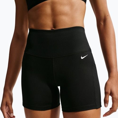 Spodenki damskie Nike One High Waisted Biker 5" black/black/white