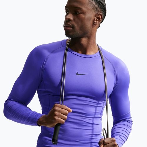 Longsleeve treningowy męski Nike Pro Dri-Fit Tight Fitness persian violet/black