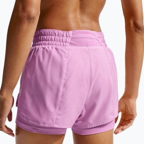 Spodenki do biegania damskie Nike One Dri-FIT 2IN1 light magenta/white