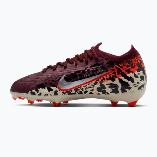 Buty piłkarskie dziecięce Nike United Jr. Mercurial Vapor 16 Pro FG burgundy crush/metallic silver