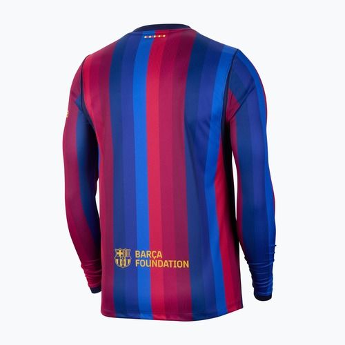 Longsleeve piłkarski męski Nike FC Barcelona Dri-Fit Stadium Home deep garnet/blue void/mineral yellow
