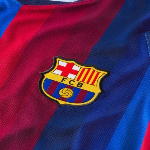 Longsleeve piłkarski męski Nike FC Barcelona Dri-Fit Stadium Home deep garnet/blue void/mineral yellow