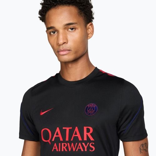 Koszulka piłkarska męska Nike Paris Saint-Germain Strike Soccer Dri-Fit black/hyper royal/global red/global red