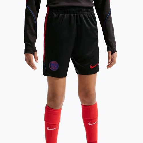 Spodenki piłkarskie dziecięce Nike Paris Saint-Germain Strike black/hyper royal/global red/global red