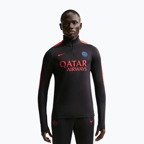Bluza piłkarska męska Nike Paris Saint-Germain Strike Dri-Fit Soccer Knit Drill Top black/global red/global red