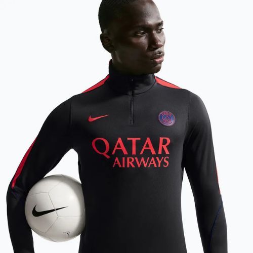 Bluza piłkarska męska Nike Paris Saint-Germain Strike Dri-Fit Soccer Knit Drill Top black/global red/global red