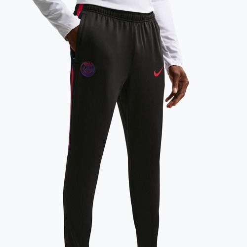 Spodnie piłkarskie męskie Nike Paris Saint-Germain Strike Dri-Fit black/global red/global red
