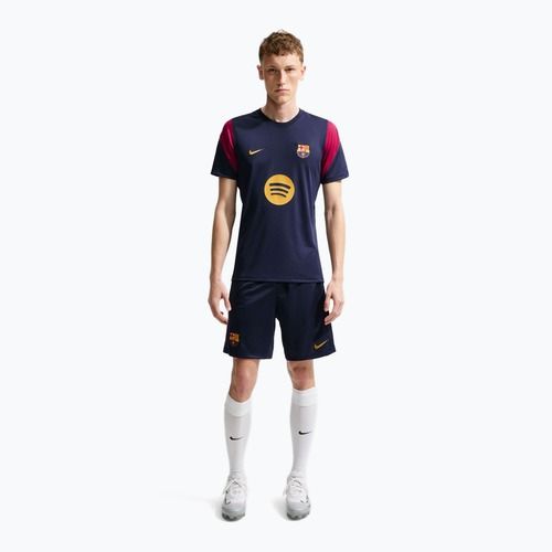 Koszulka piłkarska męska Nike FC Barcelona Strike Soccer Dri-Fit blackened blue/noble red/mineral yellow