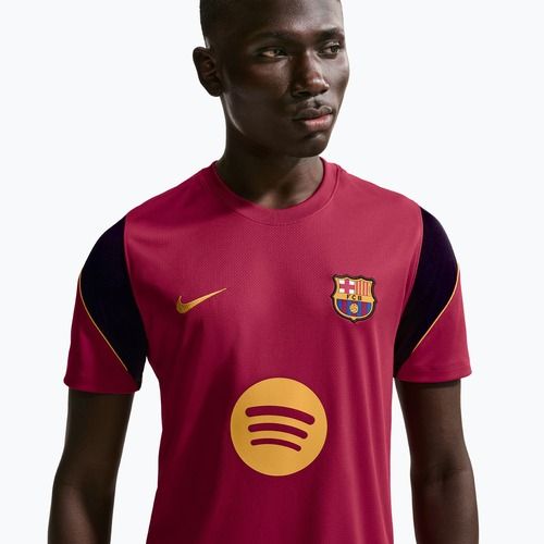 Koszulka piłkarska męska Nike FC Barcelona Strike Soccer Dri-Fit noble red/blackened blue/mineral yellow