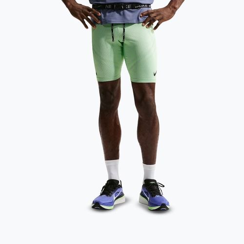 Legginsy treningowe męskie Nike AeroSwift Dri-Fit ADV 1/2 Tights lime blast/steam/light silver/black