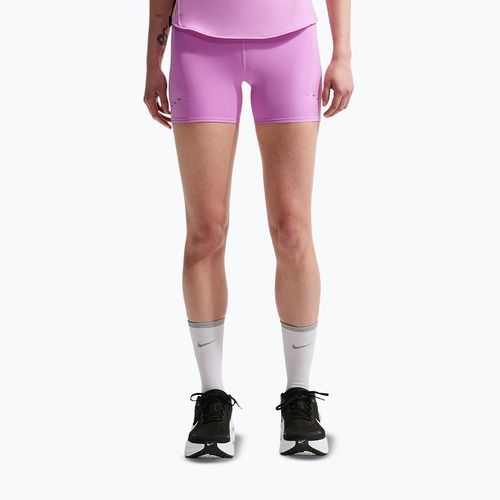 Spodenki do biegania damskie Nike Swift High-Waisted 4" light magenta
