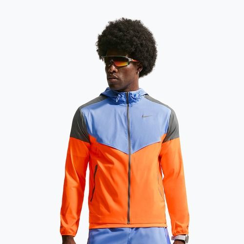 Kurtka do biegania męska Nike Impossibly Light Windrunner total orange/royal pulse/smoke grey