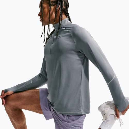 Bluza do biegania męska Nike Miler Dri-Fit UV 1/2 Zip smoke grey