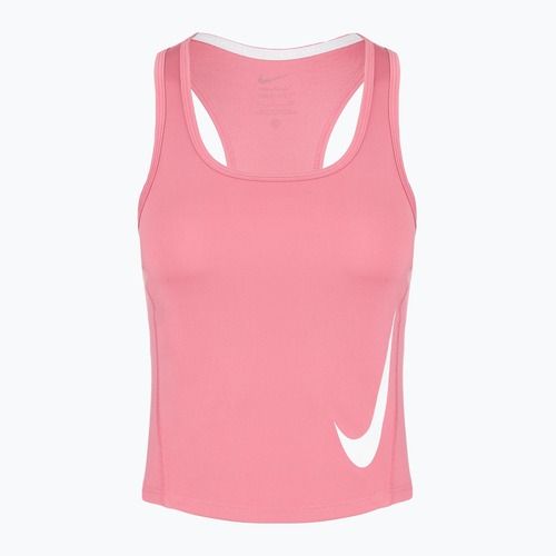 Koszulka do biegania damska Nike Swoosh Run Dri-Fit peony/photon dust/white
